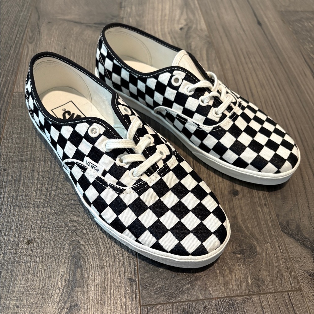 Vans Black and White Checkered Lace-Up Shoes